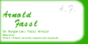 arnold fassl business card